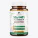 Organic Sea Moss Capsules - Irish Sea Moss and Bladderwrack Pills with Burdock for Thyroid Support Detox & Cleanse Enhanced with Bioperine Black Pepper Extract for Max Absorption