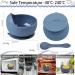 Delven Baby Bowls and Spoons Set | Silicone Toddler Weaning Bowls with Suction | BPA-Free, Non-Slip Cutlery Set | Easy to Clean | Microwavable & Dishwasher Safe | Navy - Buy Online on GoSupps.com