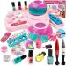 Nail Polish Kit for Girls Ages 7-12  Kids Nail Kit Nail Art Salon Set with Nail Dryer  Nail Pens  Non-Toxic Peelable Glitter Nail Polish  Storage Desk  Manicure Decoration Studio for Spa Party Birthday Gift Nail Polish w...