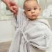Mabyen Baby Hooded Bathrobe - 100% Organic Cotton Baby Poncho in Light Grey | Eco-Friendly One Size International Shipping - Buy Online on GoSupps.com