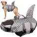 W up vests for dogs lifeguard dogs swimming jar floating training dog life vest ripstop float coat dog life jacket with a rescue handle for small medium large dogs (gray XL) XL gray