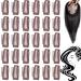 DENGWANG Strong Chunni Clips with Safety Pins Chunni Grip Clips with Safety Pin 10-Teeth Wig Hair Extension Hair Clip Chuni Grip Clip Dupatta Grip Clip Chunni Clips (30PCS-Brown)