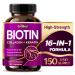 GriMed BIOTIN with Collagen + Keratin 7 275mg Strong Nails & Hair Radiant Skin Healthy Aging (150 Count (Pack of 1))
