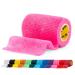 SPORTTAPE Self-Adhesive Football Sock Tape | 7.5cm x 4.5m - Pink | Cohesive Bandage - Pet Bandage Vet Wrap for Dogs & Horses | Compression Bandage Shin Pad Tape & Football Ankle Tape - Single Roll Pink 7.5x450 cm (Pack of 1)