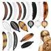 20 Pieces Banana Hair Clips Classic Wire Combs Large Double Comb Fishtail Hair Clip for Women 7 Styles (Multi-Colored)