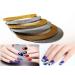 Valuu 6 Rolls Glitter Nail Art Stripping Tape Set - Gold and Silver Shiny Matte Decoration Strips for DIY Nail Tip - 1mm 2mm 3mm Adhesive Decals - Buy Online on GoSupps.com