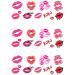 27 Stand Up Valentines Kisses Themed Edible Wafer Paper Cake Toppers Decorations