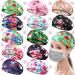 Syhood 12 Pcs Nurse Button Headband for Women Boho Nursing Headbands Non Slip Floral Style Head Wrap Multicolored Ear Protection Holder for Men Women Friends Ear Protection