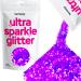 Hemway Premium Ultra Sparkle Glitter Multi Purpose Metallic Flake For Arts Crafts Nails Cosmetics Resin Festival Face Hair - Fluorescent Purple - Extra Chunky (1/24 "0.040" 1mm) 100g / 3.5oz Fluorescent Purple Extra Chunky - 100g