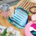 Portable Women's Binding-Storage Bags for Menstrual Cups & Tampons - Perfect for Teenage Girls | Multicolored Surfboard Design - Buy Online on GoSupps.com