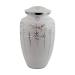 Hind Handicrafts Aluminium Cremation Urn for Human Ashes Adult - Handcrafted Funeral Memorial Ash Storage Urn - Affordable Urn - Bag Included (6.5" x 6.5" x 10.5" - 200lbs or 91kg Matte White) 6.5" x 6.5" x 10.5" - 200lbs or 91kg Matte White