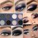 Natural Neutral Smokey Eyeshadow Palette - 12 Matte & Shimmer Shades for Perfect Smokey Eye Makeup - Buy Online on GoSupps.com