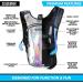Sojourner Hydration Pack - 2L Hydration Bladder for Festival, Hiking, Biking - Silver Holographic - Buy Online on GoSupps.com