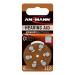 Ansmann Hearing Aid Batteries Pack of 6 Size 312 Brown Zinc Air Hearing-Aid Suitable for Hearing Aids Sound Amplifier - 1.45V Mercury Pack of 6 Type 312 - Brown