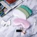 Lusofie 4Pcs Silk Sleep Masks Set - Adjustable Strap Eye Covers for Sleeping, Night Travel, Nap - Satin Eyeshade for Girls (Pink/White/Green/Emerald) - Buy Online on GoSupps.com