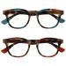 Opulize ava reading glasses 2 Pack Schmeinlich rounded frame spring hinges scratch-resistant turquoise red men women rr62-qz +1.50 +1.50 dioptria brown tortoise / brown tortoise red red