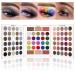 UCANBE Eyeshadow Makeup Palette 86 Colors Matte Black Grey Silver Smokey Goth Eye Shadows+Chunky Pressed Glitters+Bright Colorful Neon Shades+Rosy Rusty Neutrals for Every Day & Halloween Make Up Palette C
