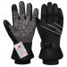 Bikingmoreok winter gloves -30 F 3M thinsulate ski gloves waterproof warm touchscreen gloves windproof bicycle gloves men for skiing hiking cycling motorcycling black M