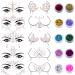 SIQUK 10 Sets Face Jewels Chest Gems Glow in the Dark Luminous Face Jewel Race Face Gems Festival Face Body Jewels Stickers with 10 Jars Chunky Face Glitter