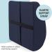 DMI Lumbar Support Pillow for Chair to Assist with Back Support with Removable Washable Cover to Ease Lower Back Pain and Discomfort while Improving Posture  14 x 13 x 5  Contoured Foam  Premium  Navy Navy Premium - Buy Online on GoSupps.com