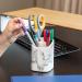 ZCCZ White Marble Toothbrush Holder - Elegant Bathroom Organizer for Electric Brushes & Makeup - No Removable Tray - Buy Online on GoSupps.com