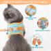 Eyein Cat Harness and Lead Set for Walking - Adjustable Escape Proof Kitten Vest Harness with Reflective Strip - Green & Orange - Medium Size - Buy Online on GoSupps.com