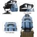Approach Waterproof Diaper Backpack | Large Capacity Mom & Dad Bag with Stroller Belts & USB Connection - Linen Blue - Buy Online on GoSupps.com