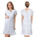 EZGOODZ White Patient Robes 100% Cotton Pack of 3 Large Unisex Hospital Gowns with Front & Back Snap Closures Reusable Nursing Dresses for Adults Medical Pajamas with Short Sleeves for Maternity Large / 3 Pack