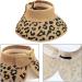LABANCA Girls Leopard Sun Visor Hat UPF 50+ UV Protection Wide Brim Beach Straw Summer Hat - Khaki - Buy Online on GoSupps.com
