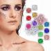  xolear Festival Face Glitter 12 Colors Gel Body Glitter Face Glitter Festival Gel Makeup for Christmas Parties Halloween Carnival and Costume Parties - Buy Online on GoSupps.com