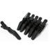 FP Shark Clips - Hair Clips Sectioning Clips Sectioning Clips - 6 pieces - Color(s) of your choice (black)