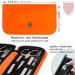 High-Quality 8-Pc 'Roma' Manicure Set | Orange Synthetic Leather Case | Nail Scissors Clippers Tweezers & Glass Files - International Shipping Available - Buy Online on GoSupps.com
