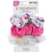 iscream Soft Velour and Pom Pom Organza Set of 3 Scrunchies - Confetti Pop