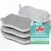 6 Pack All-Purpose Sponges Kitchen, Non Scratch Dish Sponge for Washing Dishes Cleaning Kitchen, Rough Scrubbers Side for Non-Stick Cookware, Soft Microfiber Scrub Side for Dishes, Mr. Scrub
