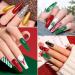 Yueshop Christmas Nail Art Gel Liner Polishes Set - 4x 8ml White Gold Red Green Colors - Soak Off Collection with Thin Nail Art Brush Pen Tool - DIY Nail Art for Girls and Women - Buy Online on GoSupps.com
