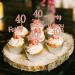 40 Pieces Rose Gold Glitter 40th Birthday Cupcake Toppers | Perfect for Teen Party Decorations - Buy Online on GoSupps.com