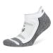 Balega Blister Resist Performance No Show Athletic Running Socks for Men and Women (1 Pair) Medium White/Grey