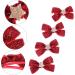 FOMIYES 4 Pairs Bow Tie Christmas Photo Prop Ponytail Holder Christmas Bow Hair Clips Christmas Bows Headwear Kids Hair Accessories Hair Ties Toddler South Korea Fabric Short Hair - Buy Online on GoSupps.com