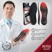 Physix Gear Sport Arch Support Insoles - Full Length for Plantar Fasciitis, Flat Feet, Heel Spurs - Men 6.5-9 | Women 7-9.5 - Red/Black - Buy Online on GoSupps.com
