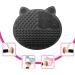  2-Pack Makeup Brush Cleaning Mat Cute Cat Animal Design Silicone Portable Brush Cleaner Pad Washing Tools with Suction Cups (Black+White) - Buy Online on GoSupps.com