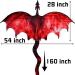 JEKOSEN Fiery Dragon 54 Huge Kite - Easy-to-Fly Single Line String with 160 Tail for Kids and Adults - Perfect for Beach Trips, Parks, and Outdoor Family Games - Buy Online on GoSupps.com