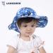 LANGZHEN Baby Girls Beach Sun Protection Hat - Adjustable Wide Brim Toddler Kids Hat with Chin Strap, Black Shark-Blue, 6-12 Months - Buy Online on GoSupps.com