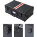 Professional Barber Case | Stylist Tool Box Organizer & Travel Suitcase with Removable Tray for Clippers Shears Combs & Hair Accessories - Black/Red Ribbon - Buy Online on GoSupps.com