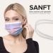 HARD Disposable Face Masks - Made in Germany - CE Certified - Breathable Triple Layer - Filtration 99.78% - Elastic Earloops - Rainbow Ocean Sunrise - 100 Pieces - Buy Online on GoSupps.com