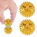 Acupressure ball 32 mm magnetic hedgehog ball massage ball magnetic skills balls foot massage acupressure balls set for stress relief or massage (gold)