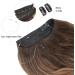 Invisible Wire Hair Extension 20 Light Ash Brown with Highlights - Clip in Wavy Hair Pieces for Women | Synthetic Friendly Hair Extensions - Buy Online on GoSupps.com