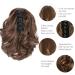 Parxitn 20cm Short Curled Light Red-Brown Ponytail Extension - Claw Clip Synthetic Hair Braid (8 Inch) for Effortless Style - Buy Online on GoSupps.com