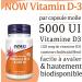 Now Foods Vitamin D3 Depot 5.000IU Cholecalciferol High Dosed 1 Capsule Every 5 Days 240 Soft Capsules Laboratory Tested Soy Free Gluten Free Non-GMO - Buy Online on GoSupps.com