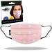 Face mask which is Washable and Made in The UK | 3 Layers of Blended Pink Washable Cotton | Made in London UK | Washable Over 100 Times White Stars on Pink