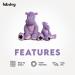fabdog Floppies Large Hippo Plush Dog Toy - Durable & Cute Squeaky Toy for Puppies & All Breeds | Ideal Pet Gift - Buy Online on GoSupps.com